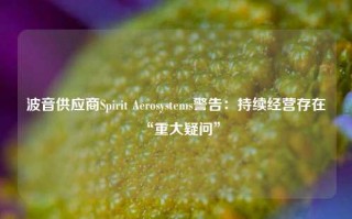 波音供应商Spirit Aerosystems警告：持续经营存在“重大疑问”