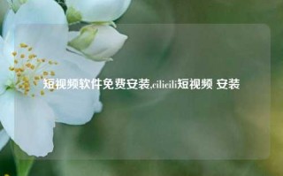 短视频软件免费安装,cilicili短视频 安装