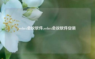 webex会议软件,webex会议软件安装