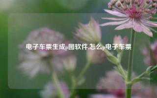 电子车票生成p图软件,怎么p电子车票