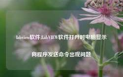 labview软件,LabVIEW软件打开时电脑显示向程序发送命令出现问题