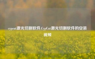 cypcut激光切割软件,CypCut激光切割软件的安装视频