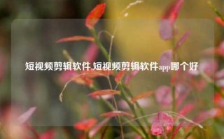 短视频剪辑软件,短视频剪辑软件app哪个好