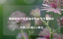 美国房地产投资盘中异动 下午盘股价大跌6.43%报13.37美元