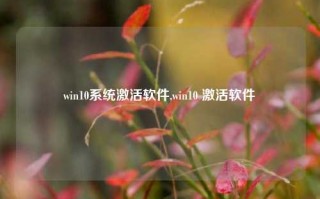 win10系统激活软件,win10 激活软件