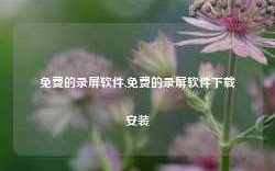 免费的录屏软件,免费的录屏软件下载安装