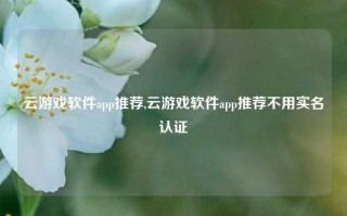 云游戏软件app推荐,云游戏软件app推荐不用实名认证