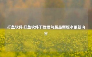 打鱼软件,打鱼软件下载缅甸版最新版本更新内容