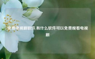 免费电视剧软件,有什么软件可以免费观看电视剧