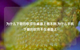 为什么下载的软件在桌面上看不到,为什么手机下载的软件不在桌面上