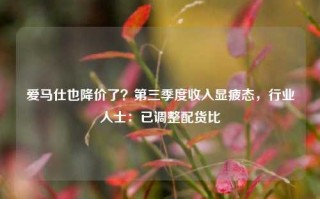 爱马仕也降价了？第三季度收入显疲态，行业人士：已调整配货比