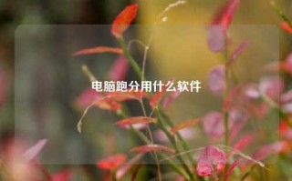 电脑跑分用什么软件