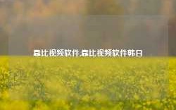 靠比视频软件,靠比视频软件韩日