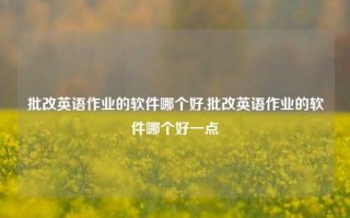 批改英语作业的软件哪个好,批改英语作业的软件哪个好一点