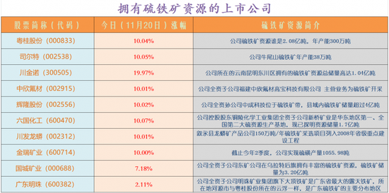 硫铁矿概念股上演涨停潮：如何挖掘补涨股？-第2张图片-国津软件-十年只做一个产品!IT--系统,B--系统,IT--,ITIL！