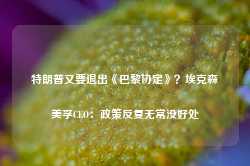 特朗普又要退出《巴黎协定》？埃克森美孚CEO：政策反复无常没好处-第1张图片-国津软件-十年只做一个产品!IT--系统,B--系统,IT--,ITIL！