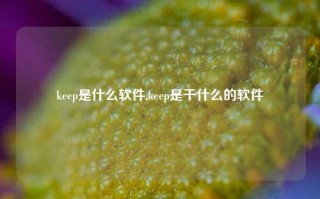 keep是什么软件,keep是干什么的软件