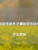 计算机软件技术,计算机软件技术属于什么类别