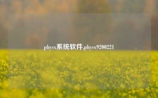 physx系统软件,physx9200221