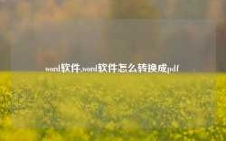 word软件,word软件怎么转换成pdf