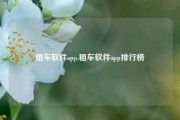 租车软件app,租车软件app排行榜