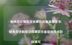 财务会计制度及核算软件备案报告书,财务会计制度及核算软件备案报告书如何填写