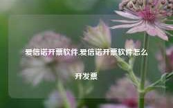 爱信诺开票软件,爱信诺开票软件怎么开发票