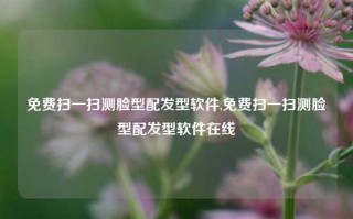 免费扫一扫测脸型配发型软件,免费扫一扫测脸型配发型软件在线