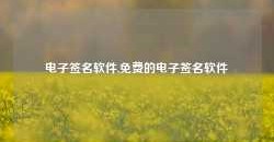 电子签名软件,免费的电子签名软件