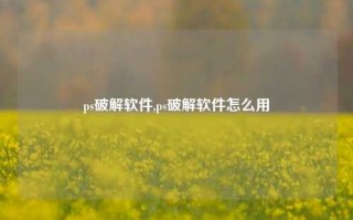 ps破解软件,ps破解软件怎么用