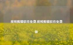 视频剪辑软件免费,视频剪辑软件免费版