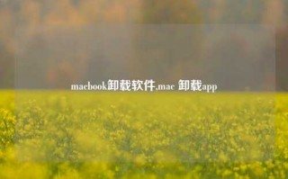 macbook卸载软件,mac 卸载app