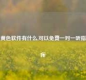 黄色软件有什么,可以免费一对一听指挥