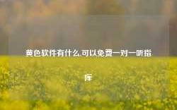 黄色软件有什么,可以免费一对一听指挥