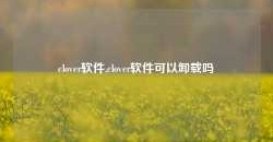 clover软件,clover软件可以卸载吗