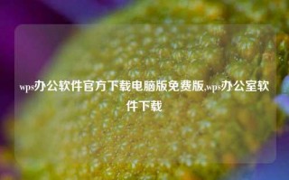 wps办公软件官方下载电脑版免费版,wps办公室软件下载