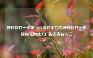 赚钱软件一天赚100元游戏无广告,赚钱软件一天赚100元游戏无广告无实名认证