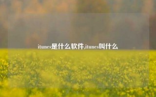 itunes是什么软件,itunes叫什么