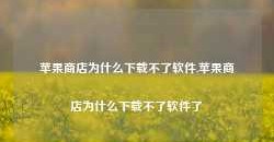 苹果商店为什么下载不了软件,苹果商店为什么下载不了软件了