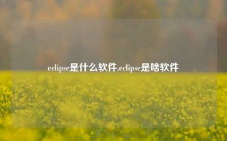 eclipse是什么软件,eclipse是啥软件