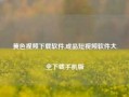 黄色视频下载软件,成品短视频软件大全下载手机版