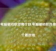 电脑驱动软件哪个好,电脑驱动软件哪个最好用