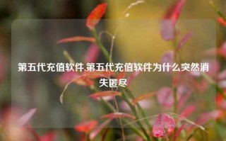 第五代充值软件,第五代充值软件为什么突然消失匿尽