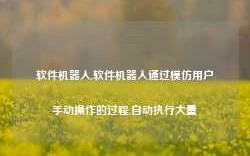 软件机器人,软件机器人通过模仿用户手动操作的过程,自动执行大量