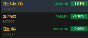 快讯：恒指低开0.99% 科指跌1.51%科网股普遍低开-第2张图片-国津软件-十年只做一个产品!IT--系统,B--系统,IT--,ITIL！