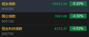 快讯：恒指低开0.2% 科指跌0.52%科网股普遍低开-第2张图片-国津软件-十年只做一个产品!IT--系统,B--系统,IT--,ITIL！