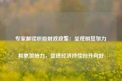 专家解读积极财政政策：呈现明显加力和更加给力，促进经济持续回升向好-第1张图片-国津软件-十年只做一个产品!IT--系统,B--系统,IT--,ITIL！