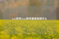 kimi软件,kimi软件是用来做什么-第1张图片-国津软件-十年只做一个产品!IT--系统,B--系统,IT--,ITIL！