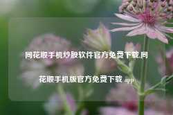 同花顺手机炒股软件官方免费下载,同花顺手机版官方免费下载 app-第1张图片-国津软件-十年只做一个产品!IT--系统,B--系统,IT--,ITIL！