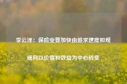 李云泽：保险业要加快由追求速度和规模向以价值和效益为中心转变-第1张图片-国津软件-十年只做一个产品!IT--系统,B--系统,IT--,ITIL！